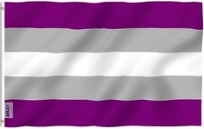 Buy Anley Fly Breeze 3x5 Foot Greysexual Pride Flag - Graysexual Grey