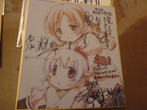 Puella Magi Madoka Magica Mini Autograph Board Rebellion Movie 3 Mami Nagisa LE - Picture 1 of 1