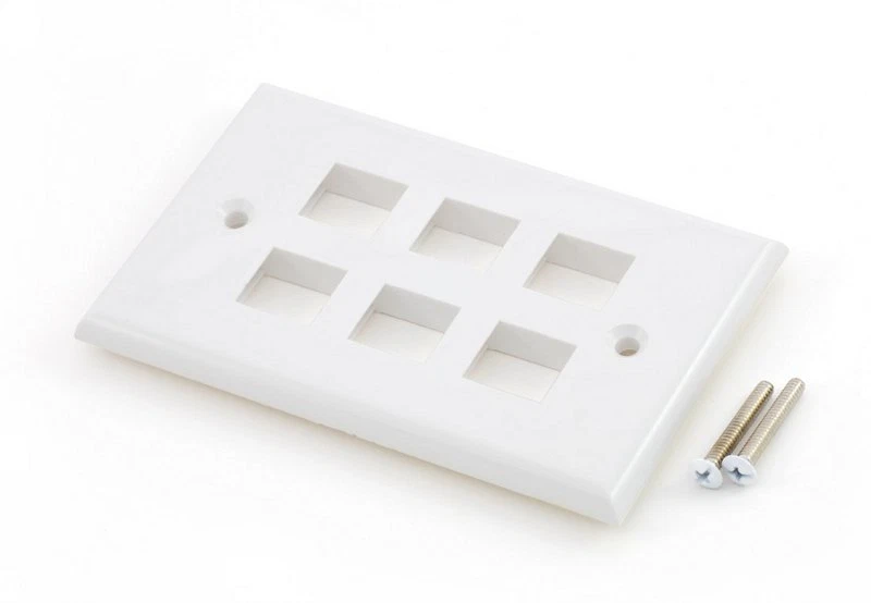Keystone wall plate - 6 port white - image 1 of 1