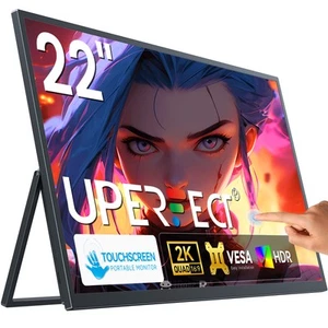 UPERFECT 22 Zoll 2K QHD Tragbarer Gaming-Monitore Touchscreen Bildschirm Für PS5 - Bild 1 von 10