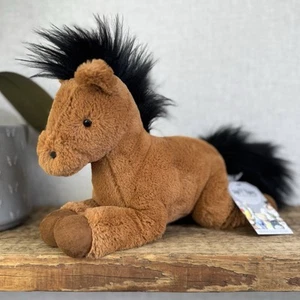 Poni Trébol Medio Jellycat - Versión EE. UU. Mediano Castaño Marrón Poni Peluche 12" - Imagen 1 de 15