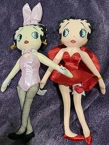 Peluche pupazzi vintage Kelly toys Betty Boop classico rosso e coniglietto Betty - Foto 1 di 11