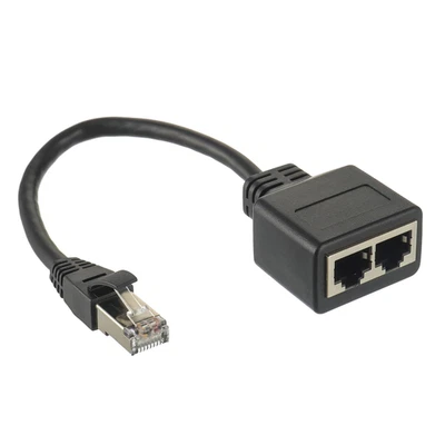RJ45 Divisore Adattatore Ethernet 1 Maschio a 2 Femmine Cavo Compatibile Con Cat - Immagine 1 di 4