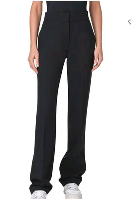 Akris Punto Chio Lana Virgen Cintura Alta Pierna Recta Vestido Pantalones Mujer, Talla 8. Foto 1 de 4