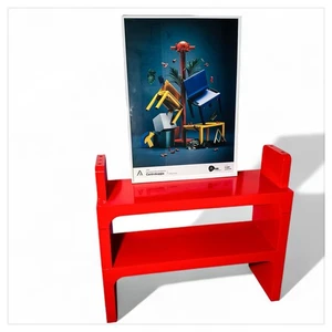Set 2 Moduli Libreria Componibile Vintage Kartell Olaf Von Bohr 1969 ABS Rossa - Imagen 1 de 24