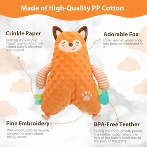 Baby Stuffed Animal Security Teething Plush Baby Toys 0-12 months Newborn 2025 - Picture 1 of 6