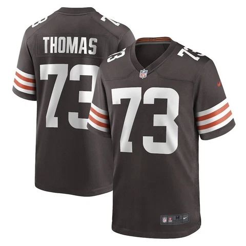 Men's Cleveland Browns Joe Thomas #73 Brown Retired Game Player Jersey Cover