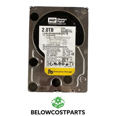 Western Digital WD2003FYYS-02W0B0 2TB 7200RPM 3.5" Internal SATA Hard Drive - Image 1 of 3