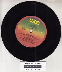 DIVINYLS  Boys In Town 7" 45 rpm vinyl record RARE! + juke box title strip - Picture 1 of 2
