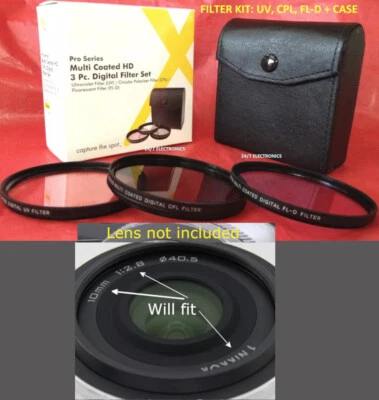 FILTER KIT 40.5mm CPL FLD UV Nikon 1 NIKKOR (10mm f/2.8), VR 30-110mm f/3.8-5.6 - Image 1 of 4