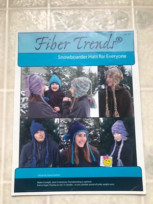 Fiber Trends Knitting Pattern: Snowboarder Hats for Everyone AC-91 - Image 1 of 3