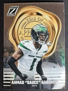 2023 Panini Zenith Ahmad "Sauce" Gardner Zeal of Approval Insert #22 - NY Jets - Picture 1 of 2