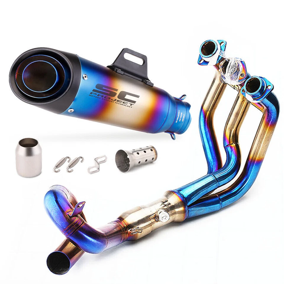 Silenciadores de tubo de enlace sistema de escape completo para motocicleta Yamaha MT-09 FZ09 XSR900 Foto 1 de 4