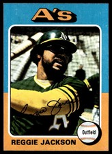 1975 Topps #300 Reggie Jackson   Baseball Oakland Athletics