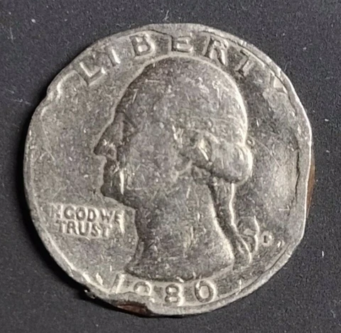1980 P Washington Quarter MULTIPUL ERRORS on front and back... One Of A Kind Cover