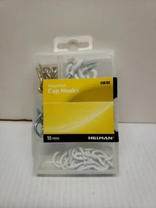 55 Pieces ASSORTED Cup Hooks Screw-in  (B35) - Picture 1 of 2