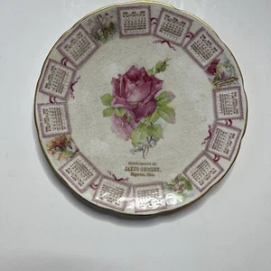 Piatto calendario floreale vintage antico 1909 - Foto 1 di 6