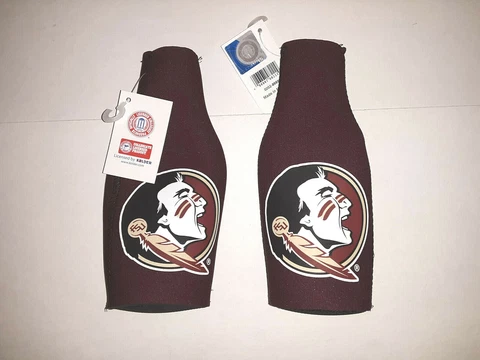 Florida State Seminoles Zip - Up Bottle Koozie ( set of two ) Cover