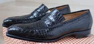 Zapatos de cuero Mauro Volponi SILVANO LATTANZI King George Alligator NUEVOS $7500 bla - Imagen 1 de 13