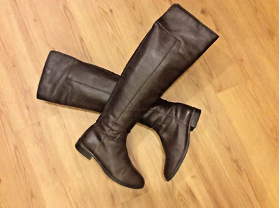 Aldo  over the knee hight  Boots Women's 7 Brown  Leather Tall Riding Side Zip - Image 1 of 4