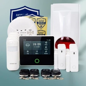HOMSECUR Inalámbrico WIFI 4G LCD Seguridad para el Hogar 4.3" Sistema de Alarma Sirena Flash - Imagen 1 de 19