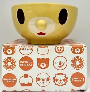 CRAM CREME Keramik Schüssel Löwe Cupcake Müsli Suppe Schüssel 16oz 2002 Japan Kawaii Y2K - Bild 1 von 6