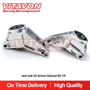 Vitavon CNC Alu7075 Rear Hub V2 For Arrma Kraton 8S OutCast 8S 1/5 - Picture 1 of 9