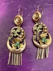 #ORECCHINI originali earrings antiques vintage ANTICHI real GOLD ORO 6/7KT 900