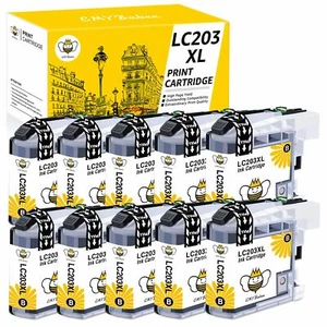 10PK Black Printer Ink cartridge for Brother LC203XL LC201 MFC-J4420DW MFC-J480 - Zdjęcie 1 z 6