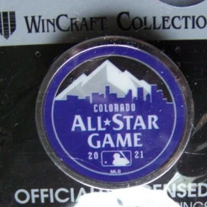 2021 AS All-Star Game pin Colorado Rockies host at Coors Field round mountains - Picture 1 of 5