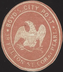 US Scott #20LU1 Mint VF 1864 Boyd's City Dispatch - Picture 1 of 1