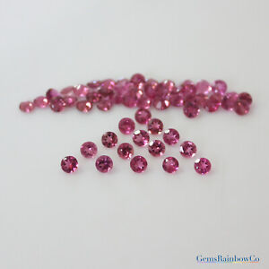 Pink Tourmaline 2.5mm to 6mm Round Faceted Natural Loose gemstone AA Quality