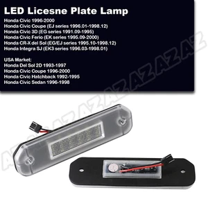2X LED License Plate Light Lamp For Civic Coupe/Hatchback/Sedan 93-97 Del Sol 2D - Picture 1 of 11