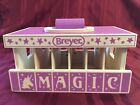 Breyer MAGIC licorne bois stable avec double porte étoiles violettes poignée de transport