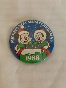 Pasador de botones Walt Disney World-Mickey's Very Merry Christmas 1988 - Imagen 1 de 3