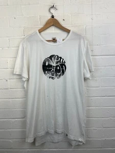 Hübsches grün weißes kurzärmliges grafisches T-Shirt mit Rundhalsausschnitt Größe Extra Large #CS - Bild 1 von 5