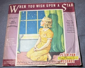 WHEN YOU WISH UPON A STAR - PETER PAN RECORDS # 373 - 1956 - VG+ - Picture 1 of 3