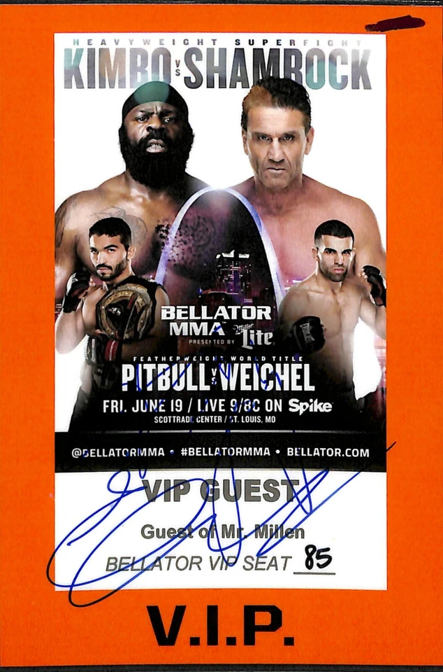 Fedor Emelianenko Signed Pride VP Personal Bellator 138 VIP Ticket Pass PSA/DNA - Image 1 of 4