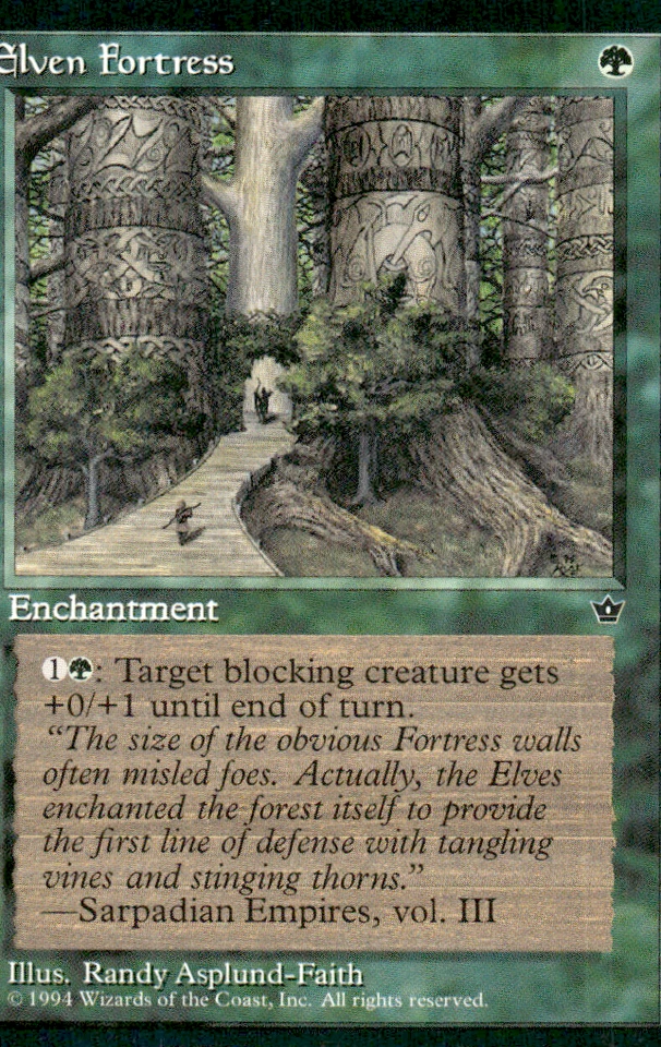 MTG -  Elven Fortress (65b)- Fallen Empires - Image 1 of 1