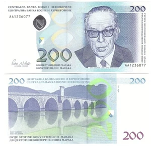 Bosnia - 200 Maraka 2002 UNC P. 71a - s. AA Lemberg-Zp - Picture 1 of 1