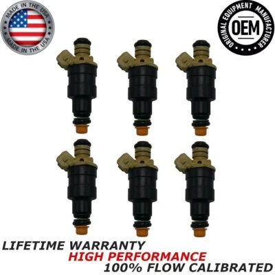 Inyectores de combustible OEM 6X Bosch aptos 1987-1993 Jaguar Vanden Plas XJ6 XJS 0280150129 Foto 1 de 4