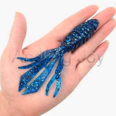 10 PCS 5" Shrimp Soft Fishing Lure Silicone Shinner Wobbler Swimming Bass Bait  - Image 1 of 4