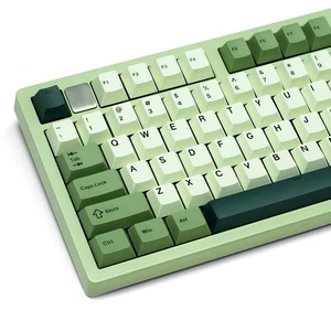 Double Shot PBT keycaps, Cherry Profile Keyboard Key caps, Matcha Green Custo... - Picture 1 of 6