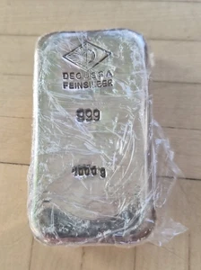 Degussa Silberbarren 1kg, 999 Feinsilber - Bild 1 von 1