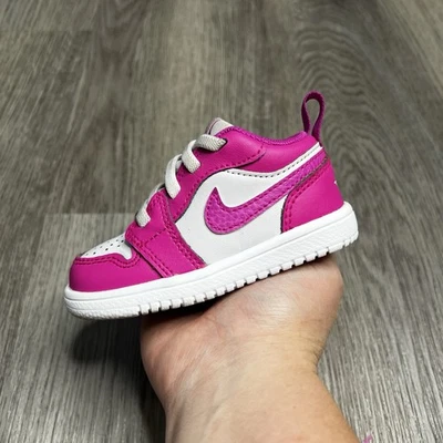 Nike Air Jordan 1 Low ALT Rosa Fuego Blanco TD Tenis Zapatos Talla 5C FN7398-600 Foto 1 de 4