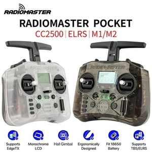 RADIOMASTER Pocket Hall Gimbal Transmisor Portátil ELRS/CC2500 Control Remoto - Imagen 1 de 35