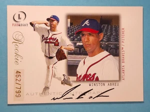 2001 Fleer Legacy Authentic Autograph RC Winston Abreu Braves #96 462/799 ⚾ - Picture 1 of 2