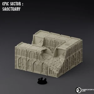 Destroyed Hab #4 Legions Imperialis 6/8mm Terrain Gelände Tabletop Gothic Sector - Bild 1 von 2