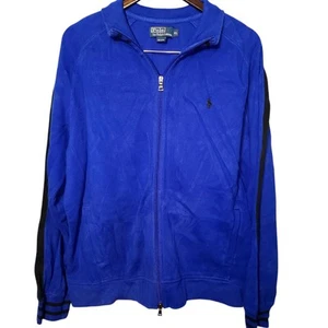 Polo Ralph Lauren Herren Full Zip Fleece Trainingsjacke royalblau XL schwarz gestreift - Bild 1 von 9