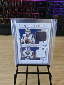 Jared Goff/Robert Woods 2019 National Treasures NFL PLAYER WORN PATCHES /99 - Picture 1 of 4